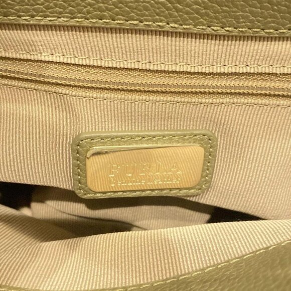 Auth FURLA - Khaki Leather Handbag - Picture 6 of 11